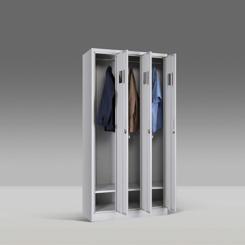 Detachable steel clothing storage 4 door steel almirah design