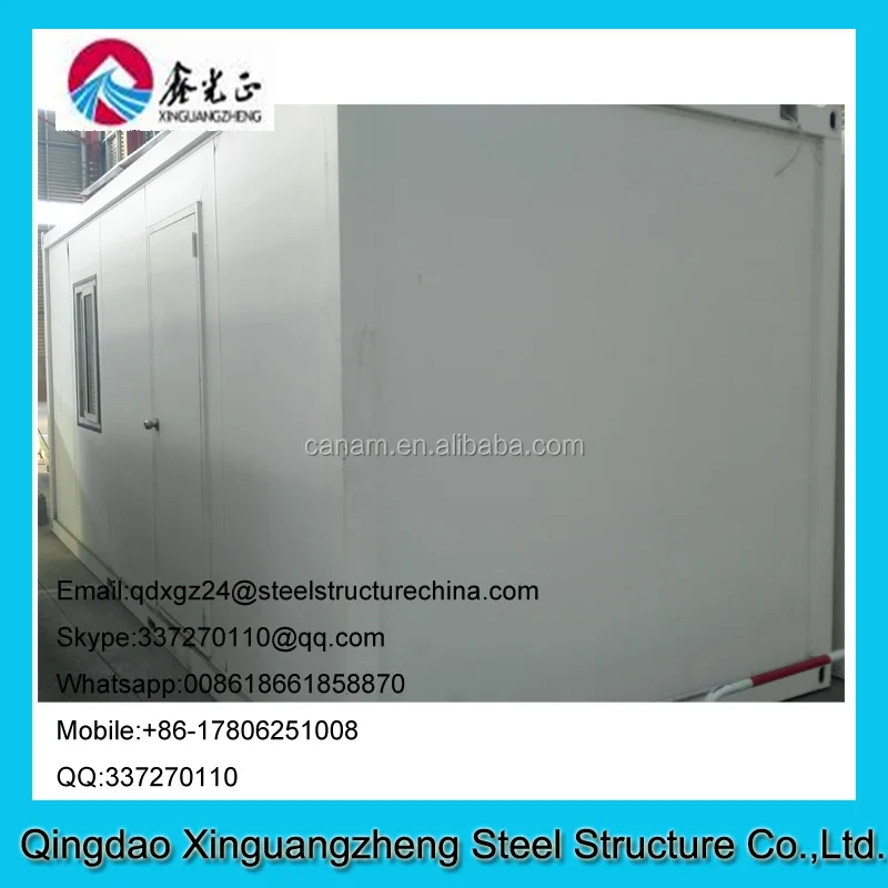 Sandwich panel wall and roof flat pack light steel frame china container house