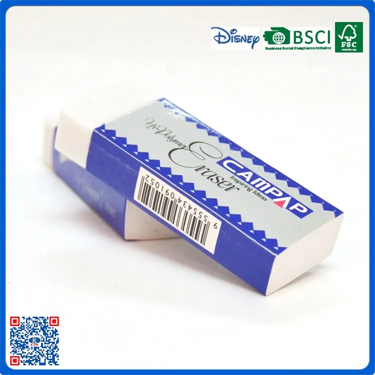 Promotional Fancy School Office Wide Use Pencil Eraser/rectangle White