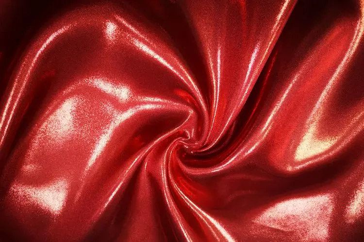 Shiny Metallic Foil Print Satin Fabric All Over Gold Foil Print Satin