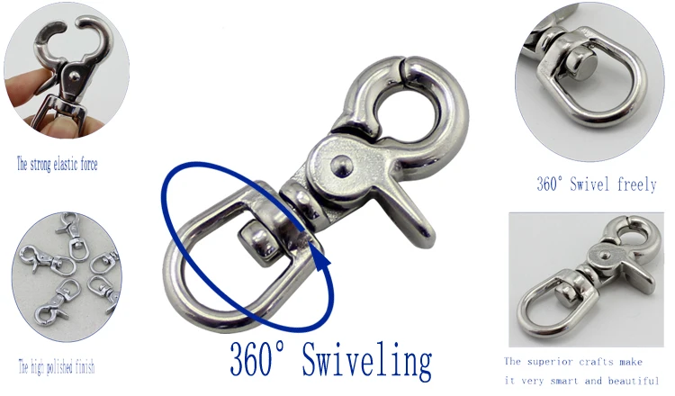 65mm Stainless SS316 Trigger Swivel Snap Hook Lobster Claw Clasp