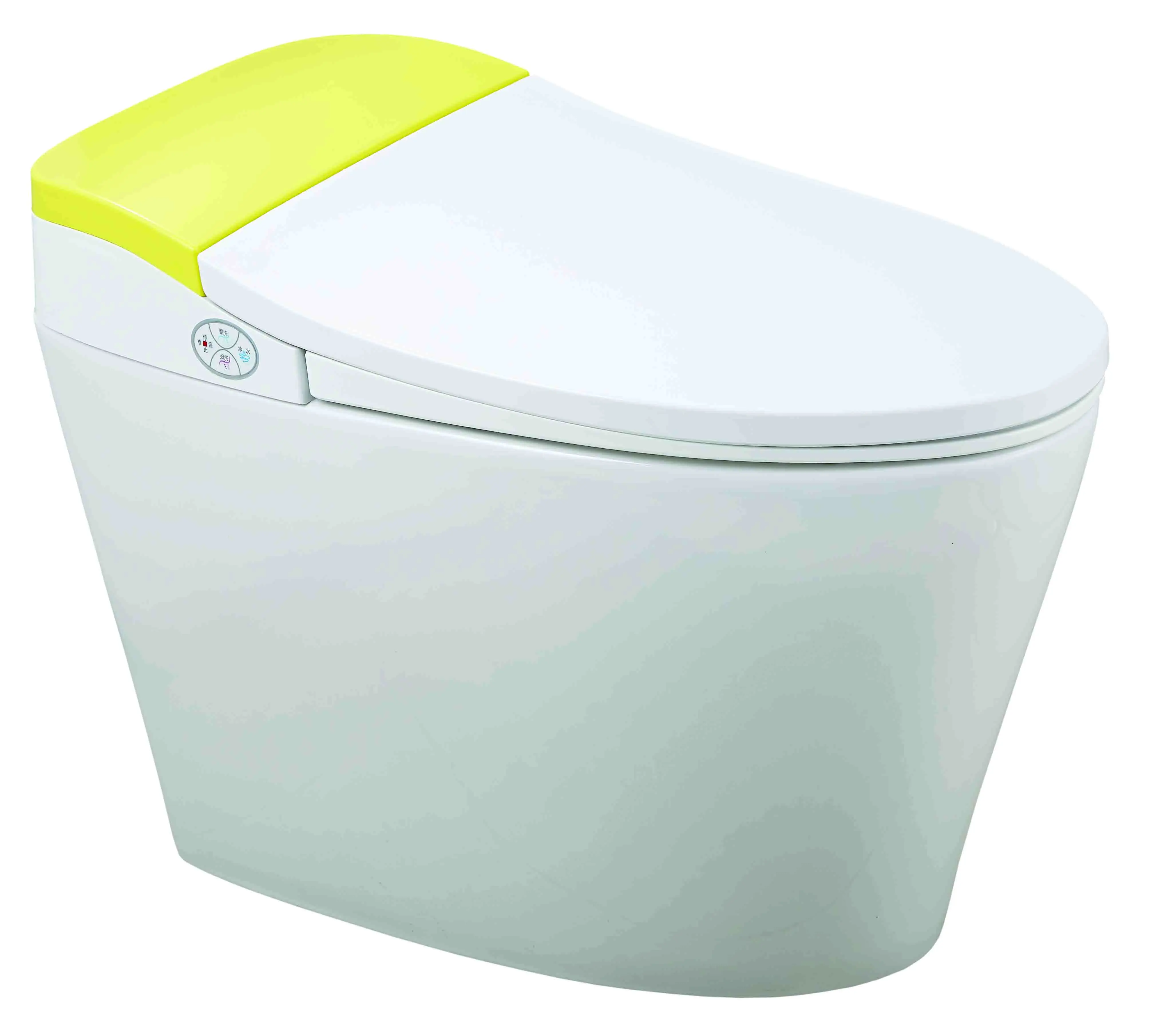 White cover warm water flush cock electronic toilet