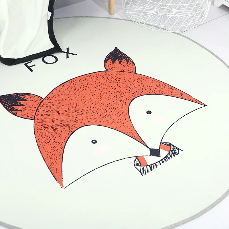 crawling pad cartoon housing play game mat round carpet game rug