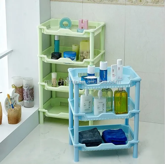 New Arrival Square Plastic Bathroom Shelf Storage Rack / Toilet Kitchen