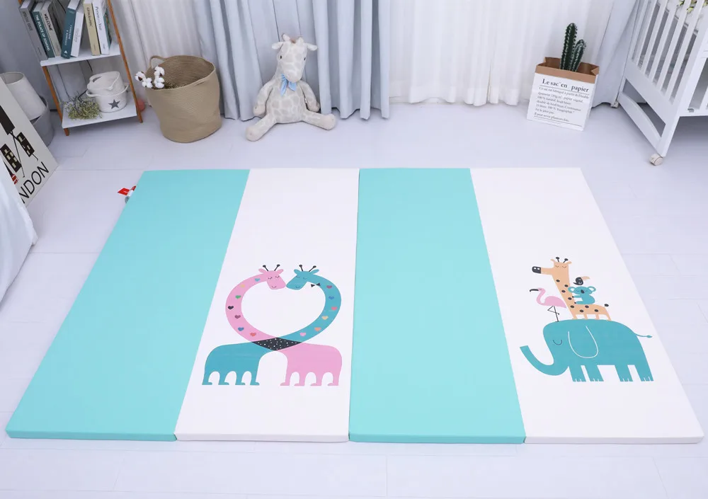 New Kids Epe Foam Round Foldable Printing Play Mat For Mattress Buy