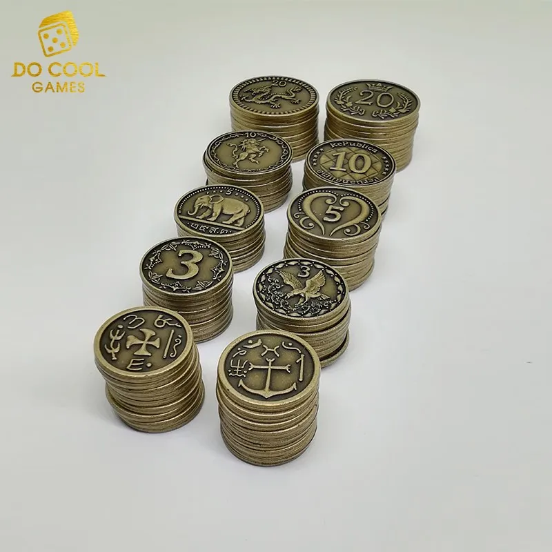 Factory Free Sample Antique Custom Metal Token For Board Game - Buy ...