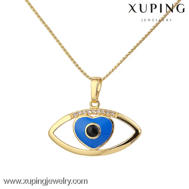 30833 -xuping wholesale cute cz evil eye fashion jewelry pendant in 14k gold-plated