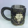 2018 New Drinking Skull Mug Resin 3D Skull Tankard Horror Decor Cup