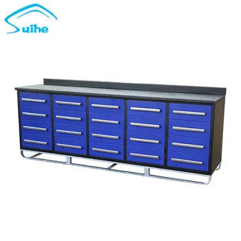 Workshop Metal Tool Storage Cabinet 20 Drawer Industrial Workbench