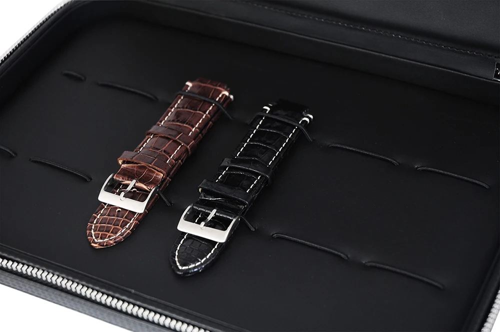 Elegant Affordable Watch Strap Display Case Black Carbon Fiber - Buy