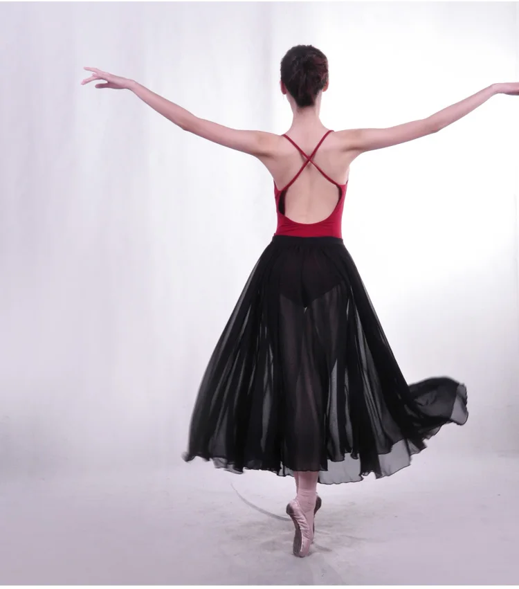 11214503 Baiwu Dance Pull On Long Chiffon Ballet Skirt Dancewear Buy Dancewearperformance 