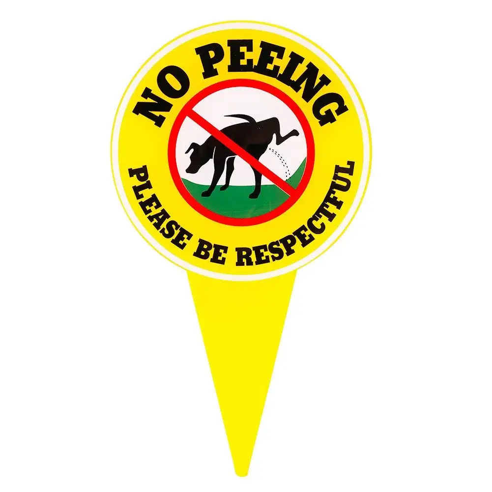 Buy No Pee Zone with Dog Peeing Image Aluminum Sign in Cheap Price on ...