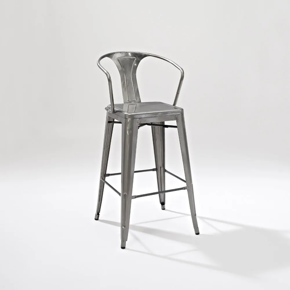 钢铁框架复古餐厅金属酒吧椅子