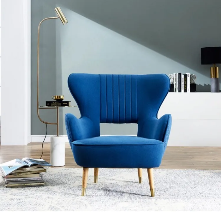 The Luxury Armrest Fabric Living Room Chair