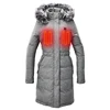 Long Pattern Heated Coat Battery Women Heated Jacket For Sale