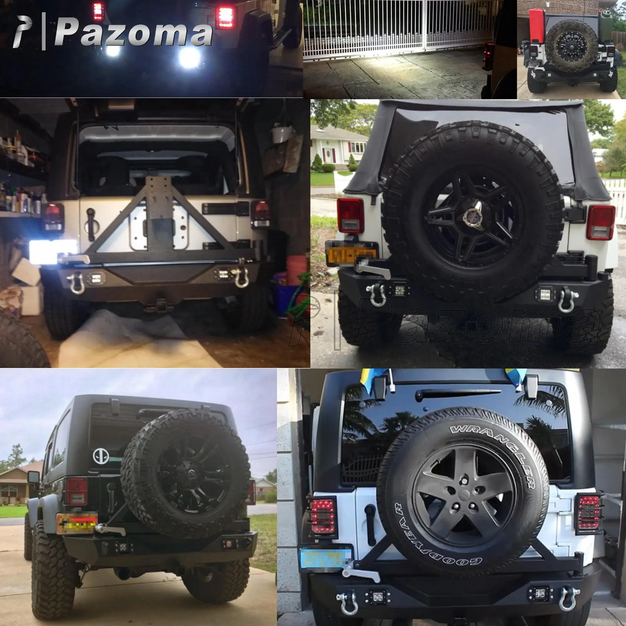 Wholesale Car Accessories Steel Rear Bumper Tire Carrier Drings With