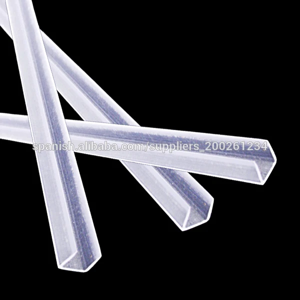 mm 10 en forma de u canal de plástico de pvc claro ajuste del borde de
