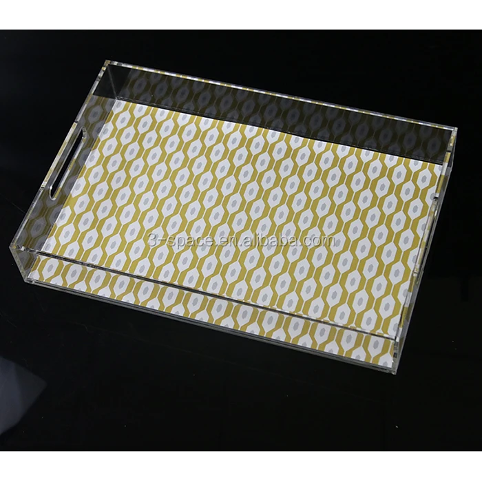 Transparent Acrylic Personalized Cups Serving Trays With Insert Buy