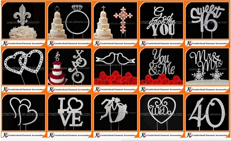 Best Quality Cheap Cake Accessory Alphabet W Cake Toppers for Wedding