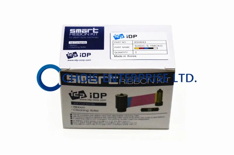 Card Printer Original Ribbon 650634 (650643) Ribbon Kit Ymcko For Idp Smart 50s 30s Card Printer