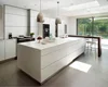 Vermont Customized White Handless Plain Lacquer Modern Kitchen Cabinet
