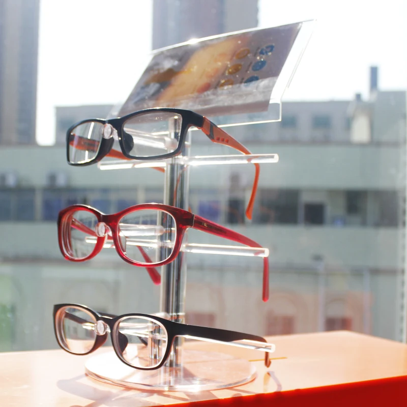 Fashion Design 3 Pair Sunglasses Eye Glasses Frame Rack Eyewear Counter