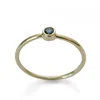 Yellow Gold Over Sterling Silver White Cubic zircon bezel setting Ring