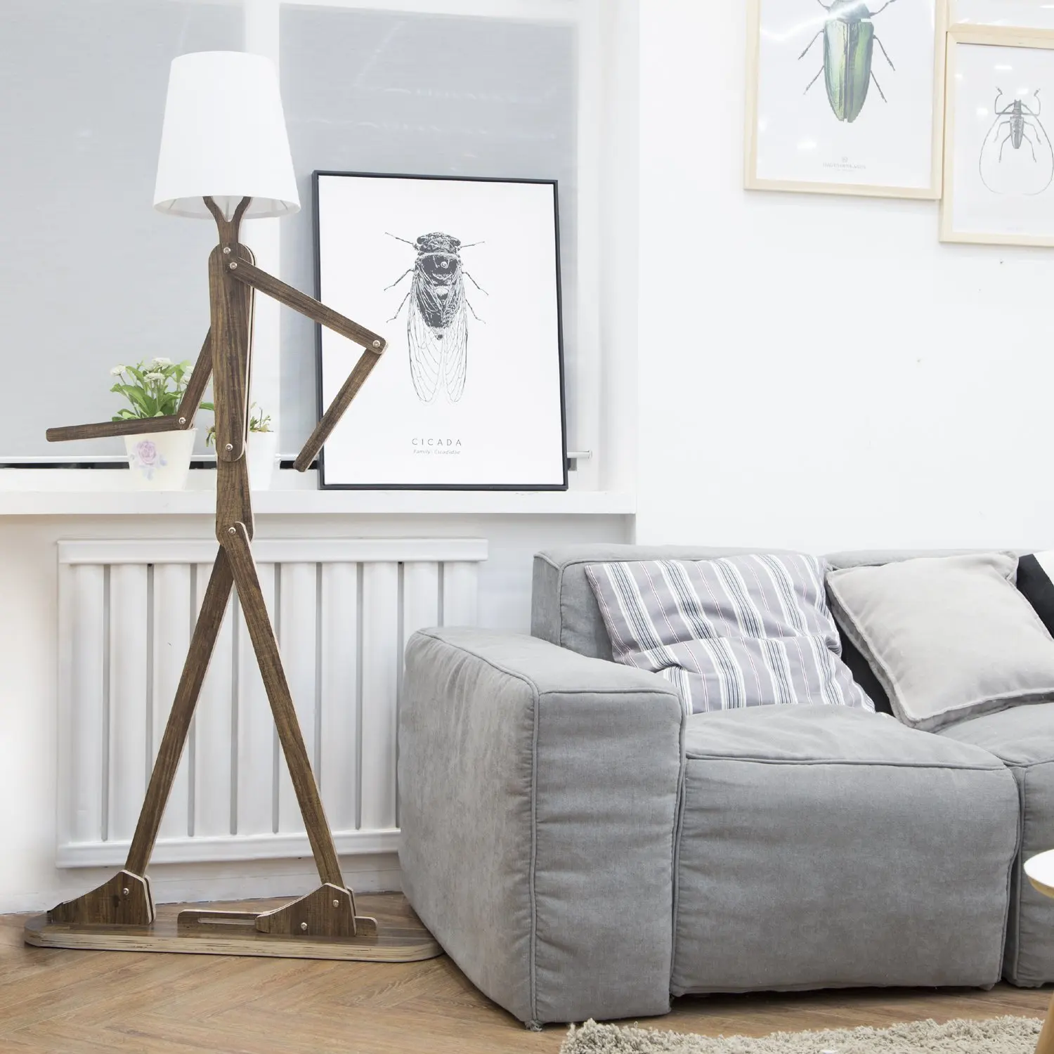 Buy HROOME Cool Tall Decorative Floor Stand Lights Adjustable Corner ...