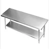 Commercial 430 Stainless Steel Kitchen Work Bench 1829x610mm Food Prep Table Top