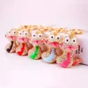 Cute Rhinestone Little Flower Snake Keychain Pendant car Key chain Pendant Women Handbag Decoration Gift