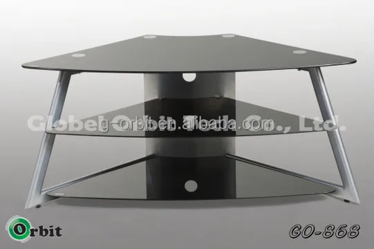 Moderno in vetro angolo mensola porta tv design tv supporti id ... Supporto tv design