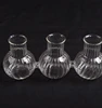 Round Pumpkin shape small and tall glass vase with stripe
