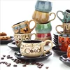 90ml promotion ceramic tea espresso cups latte cappuccino mug cup with saucer