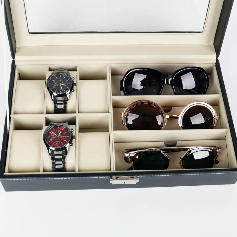 Luxurious Leather Case Eyeglasses Display Box Sunglasses Storage