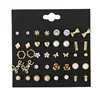 Korean Stud Earrings New Fashion Simulated-pear Earrings Simple Crystal Rhinestone Earrings