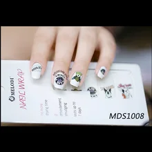 2015 newest 16 pcs strips press fashion fantasy rose mds series 3d wrap nail art