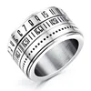 New design stainless steel jewelry ring time rotate men ring model