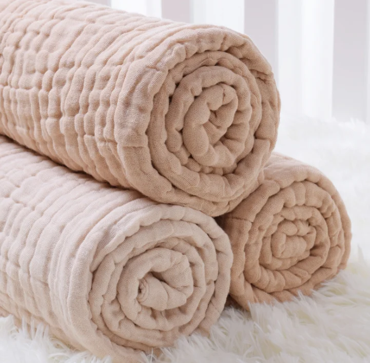 6 Layers Gauze Organic Cotton Baby Muslin Wraps 110*110cm Buy Baby
