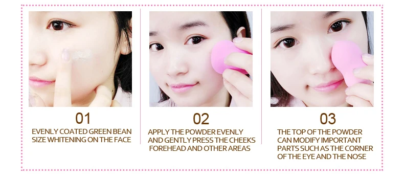 Facial Makeup Sponge Blender Foundation Cosmetic Puff 4 Pcs Pack