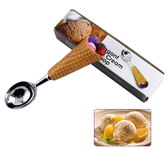 Ice Cream Tools Trigger Stainless Steel Ice Cream Scoop With Resin ...