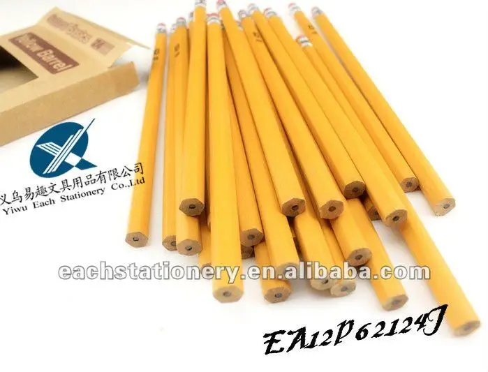 Hexagonal Hb Standard Bulk 2 Pencils Yellow Colored Pencil Number 2