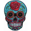 COLORFUL SUGAR SKULL DESIGN TATTOO Embroidered Patch