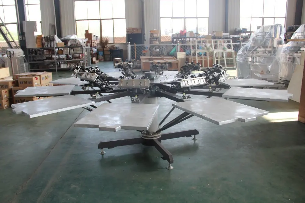 Manual Silk Screen Printing Machine For Tshirt Logo Printing With 8