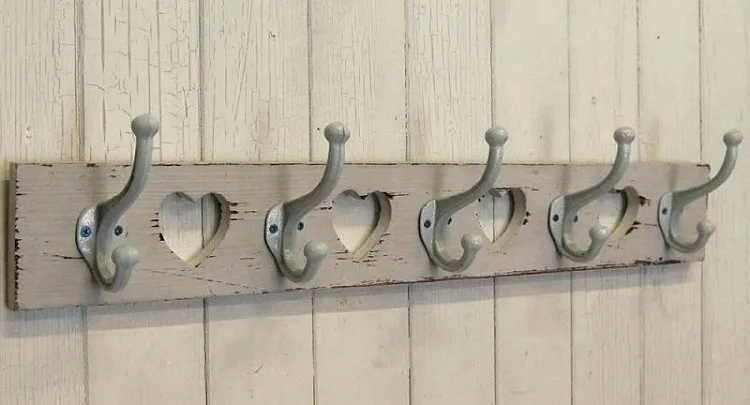 Vintage Small Metal Door Hanger Forged Hook\n