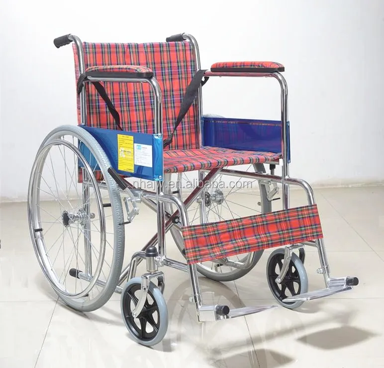 Aj601 Handicapped Steel Foldable Economic Cheapest Wheelchair 809 For
