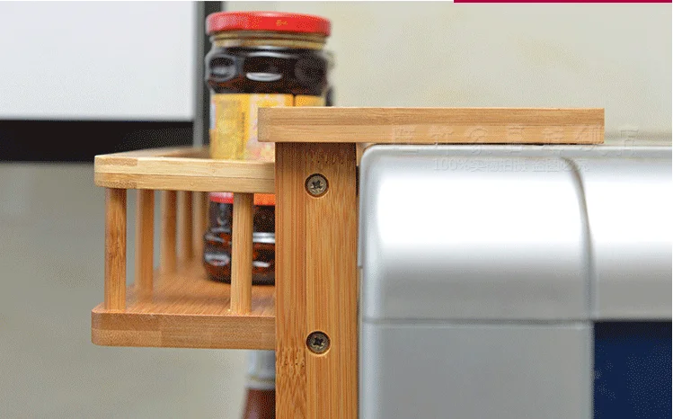 4 tier bamboo fridge storage rack