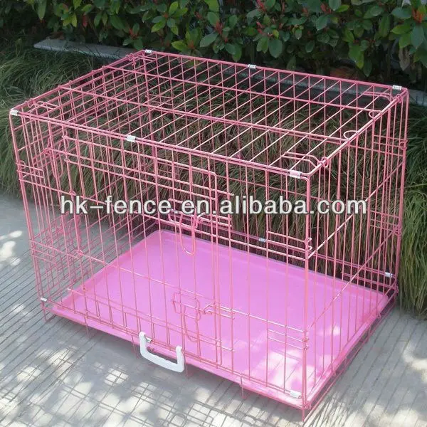 pink cage for dogs