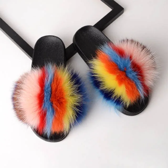 Cheap Winter Faux Fur Slippers Indoor Ladies,Women Slide Sandal Slipper With Fur - Buy Slides ...