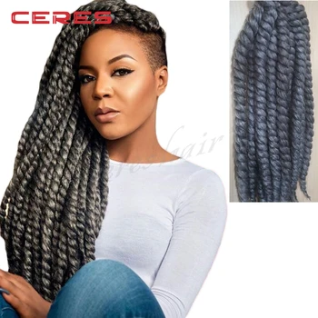 Best Selling Products High Quality Ombre Gray Crochet Braids With