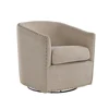 Modern comfortable sitting room rotating chair inexpensive linen fabric leisure chair